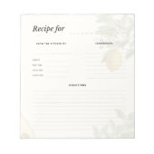 Bloc-note Vintage Botanical Recipe Notepad (Devant)