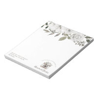 Vintage Cherish White Floral Custom Texte & logo