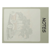 Bloc-note Vintage Classique Voiture Palmiers Notes (Devant)