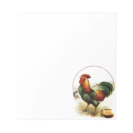 Bloc-note Vintage Drawing: The Rooster (Devant)