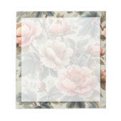 Bloc-note Vintage élégant floral (Devant)