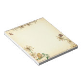 Bloc-note Vintage Flowers and Bird (Incliné)