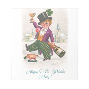 Bloc-note Vintage Happy Jour de la Saint Patrick Shamrock Ch