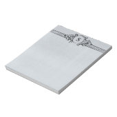 Bloc-note Vintage Monogramme gris bleu Mariage (Tourné)