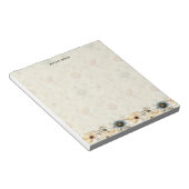 Bloc-note Vintage Navy Terracotta Chic Fleur Sauvage (Incliné)
