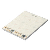 Bloc-note Vintage Navy Terracotta Chic Fleur Sauvage (Tourné)