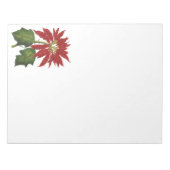 Bloc-note Vintage Noël, Rouge Poinsettia Plante d'hiver (Devant)