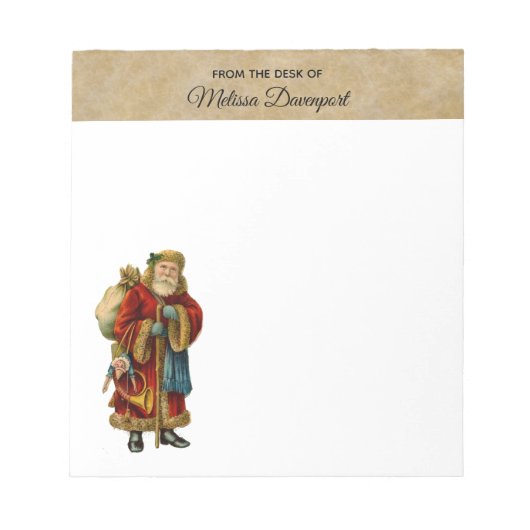 Bloc-note Vintage Noël Vieux Monde Père Noël (Devant)