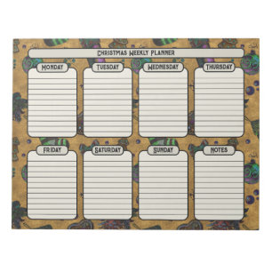 Bloc-note Vintage Noël Weekly Planner Tear Away