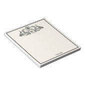 Bloc-note Vintage Paons Monogramme Ivoire BG (Incliné)
