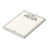 Bloc-note Vintage Paons Monogramme Ivoire BG (Tourné)
