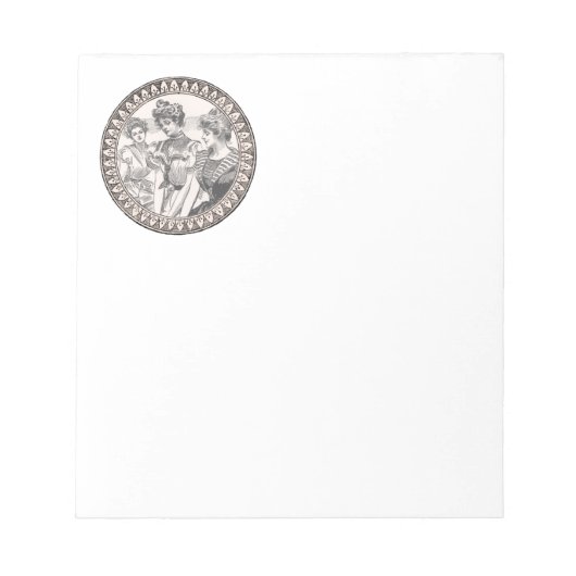 Bloc-note Vintage Romance Couple : Antique Rose Girly Love (Devant)