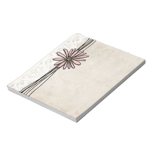 Bloc-note Vintage rose (Tourné)