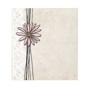 Bloc-note Vintage rose