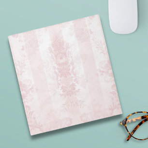 Bloc-note Vintage rouge et blanc Damas rayures sur satin