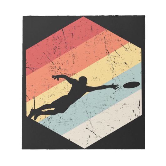 Bloc-note Vintage Ultimate Frisbee Sport Retro (Devant)
