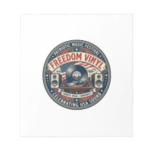 Bloc-note Vinyle de liberté patriotique Disque vinyle patrio