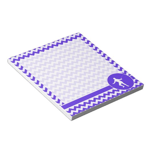 Bloc-note Violet bleu Chevron ; clôture (Incliné)