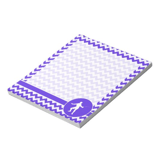Bloc-note Violet bleu Chevron ; clôture (Tourné)