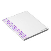 Bloc-note Violet Chevron Vertical Zigzag Personnalisé (Incliné)