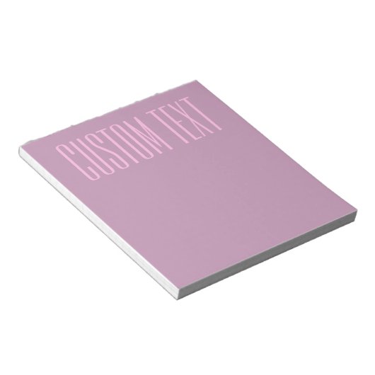 Bloc-note Violet pastel et rose clair | Texte éditable moder (Incliné)