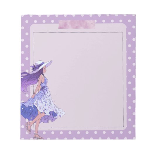 Bloc-note Violet Violet Violet Simple mignon Anime Boho Bloc (Devant)