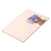 Bloc-note Violettes violettes dans un pot – Fleurs pour la f (Incliné)