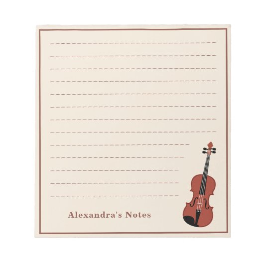Bloc-note Violon acoustique (Devant)