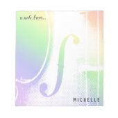 Bloc-note Violon arc-en-ciel (Devant)