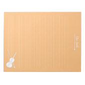 Bloc-note Violon blanc & Bow Classe de musique personnalisée (Devant)