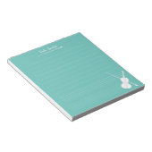 Bloc-note Violon blanc leçon de musique personnalisée Aqua (Incliné)