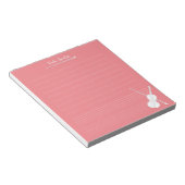 Bloc-note Violon blanc Musique personnalisée Leçon Rose rose (Incliné)