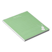 Bloc-note Violon blanc Musique personnalisée Petit pois vert (Incliné)