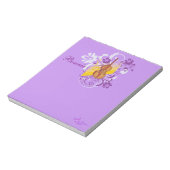 Bloc-note Violon floral torse violet petit bec Pad (Tourné)