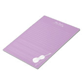 Bloc-note Violoncelle blanc & Archet Cours de musique person (Incliné)