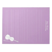 Bloc-note Violoncelle blanc & Archet Cours de musique person (Devant)