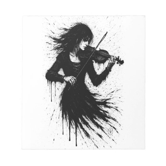 Bloc-note Violoniste Né de l'Encre dans la Tempête du Son (Devant)