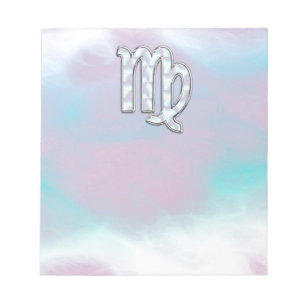 Bloc-note Virgo Zodiac Sign on Pastels Nacre Style Print