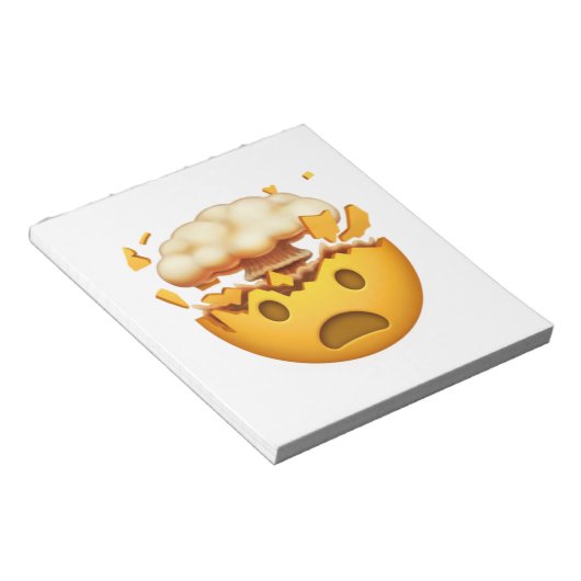 Bloc-note Visage Choqué Avec Tête Explosive - Emoji (Incliné)