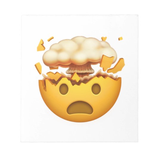 Bloc-note Visage Choqué Avec Tête Explosive - Emoji (Devant)