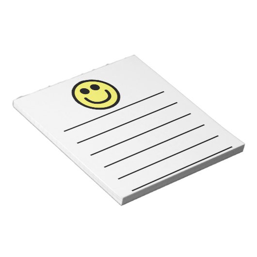 Bloc-note Visage classique jaune (Incliné)