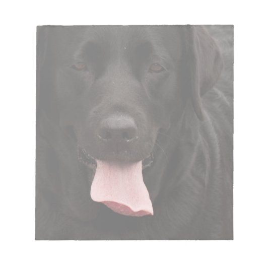 Bloc-note Visage de chien noir (Devant)