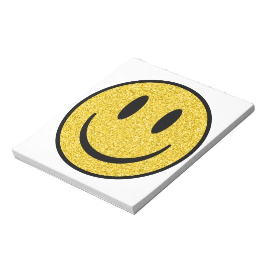 Bloc-note Visage de sourire parties scintillant (Tourné)