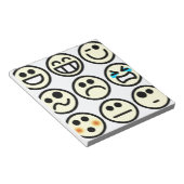Bloc-note visage heureux émoticône (Incliné)