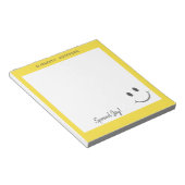 Bloc-note Visage Heureux Sourire Répandre Joie Ajouter Nom (Incliné)