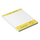 Bloc-note Visage Sourire Heureux Merci Ajouter Nom (Incliné)