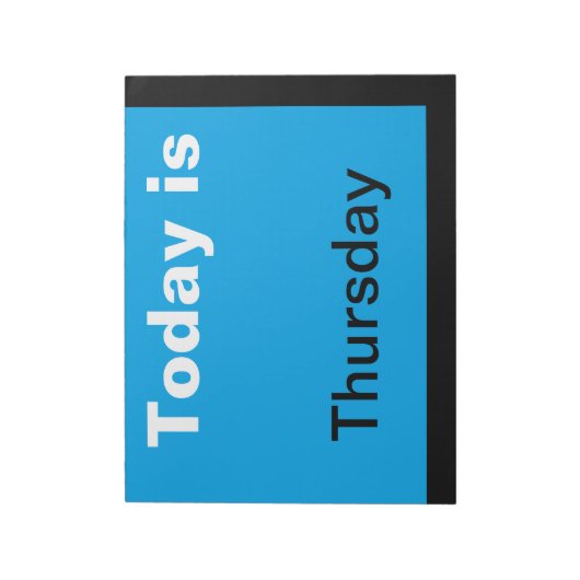 Bloc-note Visual Calendar Tools Jour de la semaine Jeudi (Tourné)