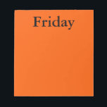 Bloc-note Visual Calendar Tools Jour de la semaine Vendredi<br><div class="desc">Visual Calendar Tools Days of the Week Friday Notes - for Visual Language Color Coded Calendrier Adaptive Living Tools CricketDiane Art and Design - Friday, Calendar, Days of the Week Notepads, Visual Calendar Tools, Today is Notepads, Visual Identifiers Jours de la semaine Outils, Visual Color Coded Organisation Tools Calendrier Notepads,...</div>
