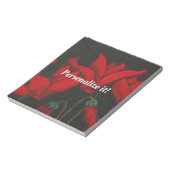 Bloc-note Vivid red cyclamen on a dark background (Tourné)