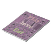 Bloc-note Vivre au maximum : Manger, Amour, Jouer Design (Tourné)